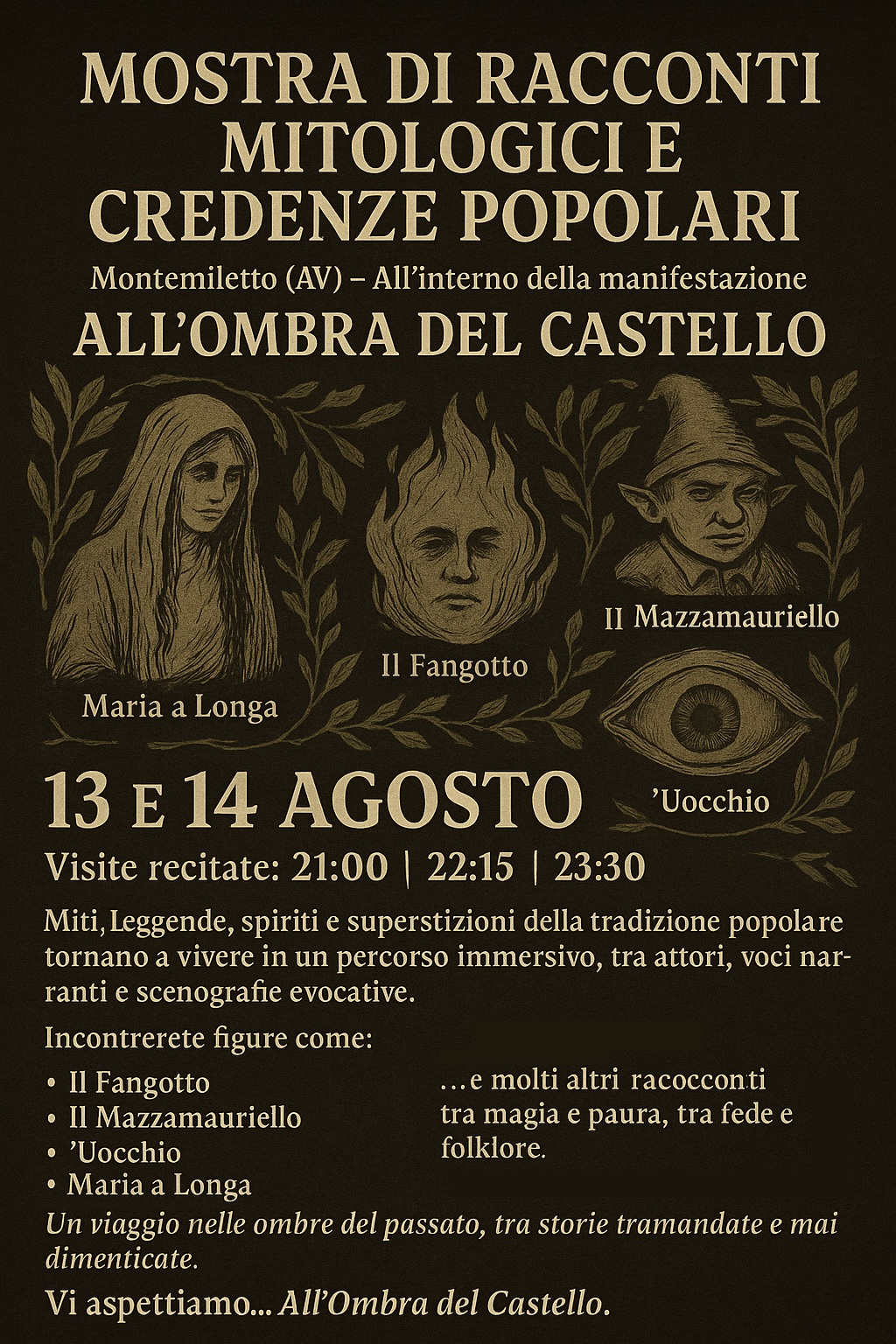 MOSTRA DI RACCONTI MITOLOGICI E CREDENZE&nbsp;POPOLARI